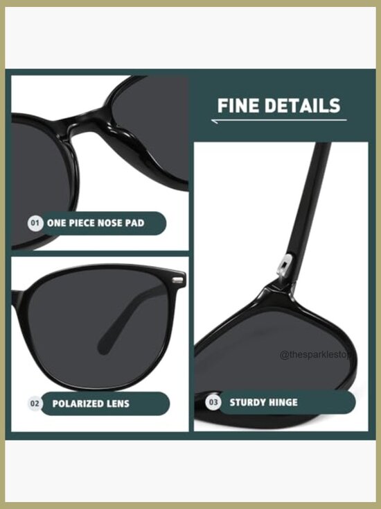 Retro Polarized Sunglasses Round Frame Photochromic Lenses UV Protection main image 5